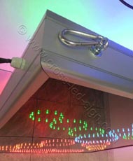 Επιγραφή ανθρωπάκι ΟΠΑΠ με LED και βέλος με πλαίσιο από ανοδιωμένο αλουμίνιο.