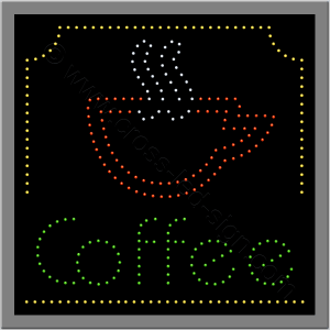 Coffee επιγραφές led, ποτήρι με ζεστό καφέ. Coffee επιγραφές led, ποτήρι με ζεστό καφέ.