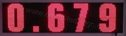 Επιγραφές βενζινάδικων led 128x32 με ένδειξη τέσσερα ψηφία τιμής καυσίμου.