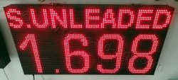 Επιγραφές βενζινάδικων led 96x48 με ένδειξη τιμής s.unleaded.