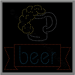 Επιγραφή beer με led, για καταστήματα bar. Επιγραφή beer με led, για καταστήματα bar.
