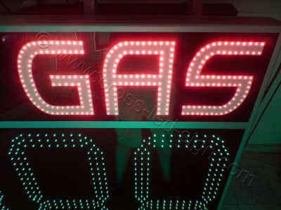 Επιγραφές πινακίδες led πρατηρίων autogas.