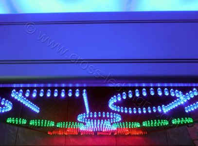Κατασκευή με πυκνή διάταξη led επιγραφές ΟΠΑΠ - 12.