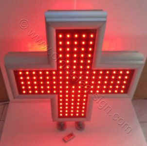 Σταυρός ιατρείου led 70 Χ 70 εκ. Model: LC70C - Red.