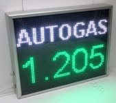 Ηλεκτρονική επιγραφή led 71Χ55 εκ. τιμοκατάλογος Autogas.
