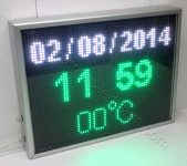 Ηλεκτρονική επιγραφή led 71Χ55 εκ. ώρα-θερμοκρασία-ημερομηνία.