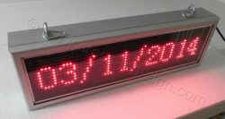 Ηλεκτρονικές επιγραφές led 71x23 εκ. με ένδειξη ημερομηνίας.