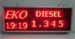 Ενδείκτης τιμών καυσίμων, με led πινακίδα 102Χ39 εκ. για βενζινάδικα.