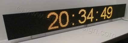 Ηλεκτρονική επιγραφή led 256x32 με ένδειξη ρολόι.