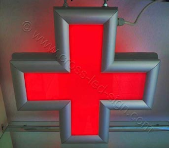 Κόκκινος σταυρός led για ιατρεία 45 x 45 εκατοστά επιγραφές ιατρείων led. . Κόκκινος σταυρός led για ιατρεία 45 Χ 45 εκατοστά.