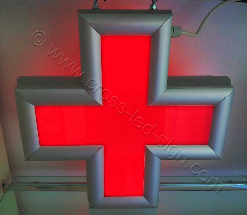 Κόκκινος σταυρός led για ιατρεία 45 Χ 45 εκατοστά.