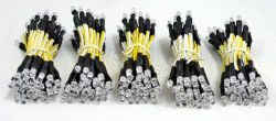 Κίτρινα καλωδιωμένα led chip 5mm.
