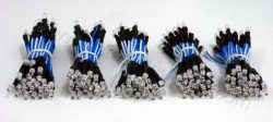 Μπλε καλωδιωμένα led chip 5mm.