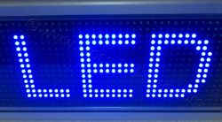 LED module μπλε 32 x 16 pixels.