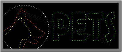 Pets, γάτα σκύλος επιγραφή led.
