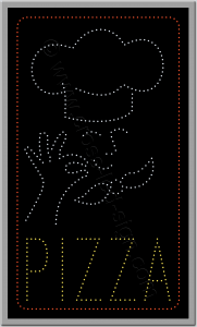 Πινακίδες καταστημάτων led pizza 3w.