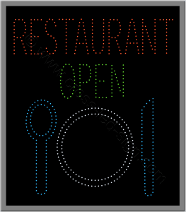 Πινακίδες καταστημάτων led restaurant open 4w. Πινακίδες καταστημάτων led restaurant open 4w.