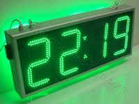 Μεγάλα ρολόγια led 85 Χ 38 εκατοστών, με πράσινα led.