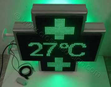 Σταυρός φαρμακείου LED matrix 70 cm, με ένδειξη θερμοκρασίας. Σταυρός φαρμακείου LED matrix 70 cm, με ένδειξη θερμοκρασίας.