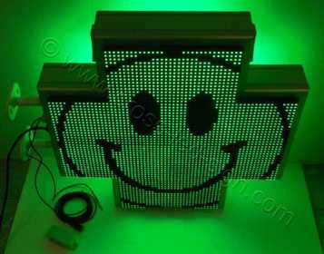 Σταυρός φαρμακείου LED matrix 70 cm, με τρικ smile. Σταυρός φαρμακείου LED matrix 70 cm, με τρικ smile.