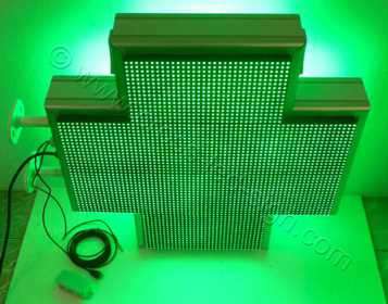 Σταυρός φαρμακείου LED matrix 70 cm, με όλα τα LED αναμμένα. Σταυρός φαρμακείου LED matrix 70 cm, με όλα τα LED αναμμένα.