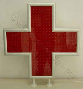 Κόκκινοι σταυροί ιατρείων κλινικών Model: LC90C - Red με άριστη ποιότητα κατασκευής.