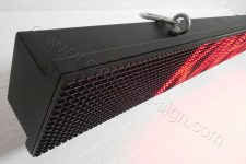 Η ταμπέλα επιγραφή led 192x16 εκατοστά, διαθέτει σκίαστρα σε κάθε led, για καλύτερη απόδοση φωτός και την ημέρα.