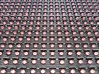 Η διάταξη των led της επιγραφής 128x16 εκατοστών, είναι ανά 10 χιλιοστά από κέντρο σε κέντρο led.