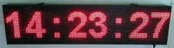Ταμπέλα επιγραφή led 128x32 εκατοστά, με ένδειξη ώρας.