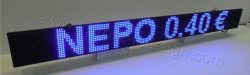 Ηλεκτρονική ταμπέλα επιγραφή led 160x16 εκατοστά, με ένδειξη ΝΕΡΟ 0,40 €.