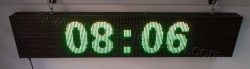 Ταμπέλα επιγραφή led 160x32 εκ. με ένδειξη ώρας.