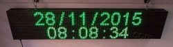 Ταμπέλα επιγραφή led 160x32 εκ. με ένδειξη ημερομηνία και ώρα.