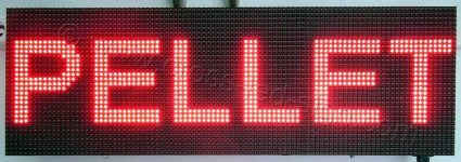Ταμπέλα led 96 x 32 εκατοστά, με ένδειξη πέλλετ.