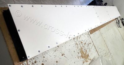 Ταμπέλα led 320 x 32 εκατοστά πίσω όψη επιγραφής.