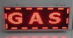 Ταμπέλες βενζινάδικου κυλιόμενου κειμένου GAS.