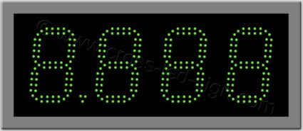 Πινακίδα ψηφίων led βενζινάδικου 48 x 20 εκ. με διπλή σειρά led. Ταμπέλα ψηφίων led βενζινάδικου 48 Χ 20 εκ. Διπλή σειρά led.