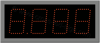 Πινακίδα ψηφίων led βενζινάδικου 48 x 20 εκ. με μονή σειρά led. Ταμπέλα ψηφίων led βενζινάδικου 48 Χ 20 εκ. Μονή σειρά led.