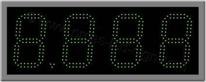 Πινακίδα ψηφίων led βενζινάδικου 68 x 26 εκ. με διπλή σειρά led. Ταμπέλα ψηφίων led βενζινάδικου 68 Χ 26 εκ. Διπλή σειρά led.